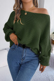 Sexy Simplicity Solid Oblique Collar Tops