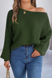 Sexy Simplicity Solid Oblique Collar Tops