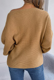 Sexy Simplicity Solid Oblique Collar Tops