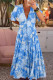 Sweet Elegant Floral V Neck A Line Dresses