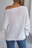 Sexy Simplicity Solid Oblique Collar Tops