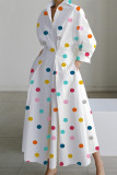 Casual Print Pocket POLO collar Printed Dress Dresses