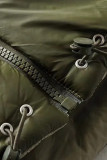 Casual Simplicity Solid Zipper Mandarin Collar Tops