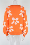 Casual Geometric Patchwork O Neck Tops