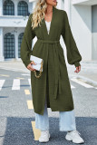 Casual Street Solid Frenulum Cardigan Collar Outerwear