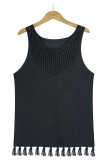 Sexy Solid Hollowed Out O Neck Tops