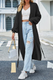 Casual Street Solid Frenulum Cardigan Collar Outerwear