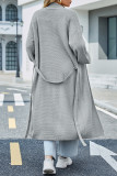 Casual Street Solid Frenulum Cardigan Collar Outerwear