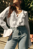 Elegant Simplicity Solid Flounce Halter Tops