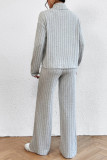 Casual Simplicity Solid Turtleneck Long Sleeve Two Pieces