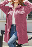 Casual Solid Buckle Turndown Collar Outerwear