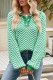 Casual Geometric Buttons Weave Turndown Collar Tops