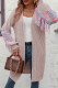 Sweet Elegant Color Block Tassel Weave V Neck Outerwear