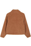 Casual Solid Patchwork Mandarin Collar Outerwear