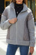 Casual Solid Patchwork Pocket Turndown Collar Outerwear