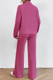 Casual Simplicity Solid Turtleneck Long Sleeve Two Pieces