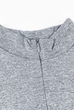 Sexy Simplicity Solid Zipper Half A Turtleneck Skinny Bodysuits