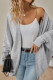 Casual Solid Fold Cardigan Collar Outerwear