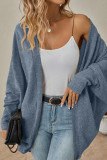 Casual Solid Fold Cardigan Collar Outerwear