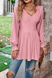Sweet Simplicity Solid V Neck Tops
