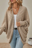 Casual Solid Fold Cardigan Collar Outerwear