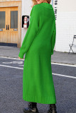 Casual Simplicity Solid Turndown Collar Outerwear