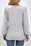 Casual Simplicity Solid Square Collar Tops