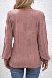 Casual Simplicity Solid Square Collar Tops
