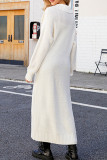 Casual Simplicity Solid Turndown Collar Outerwear
