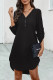 Casual Simplicity Solid Asymmetrical Zipper Zipper Collar Shirt Dress Dresses