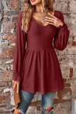 Sweet Simplicity Solid V Neck Tops