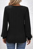 Casual Simplicity Solid Square Collar Tops