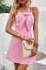 Sweet Elegant Solid With Bow Sling Dress Dresses