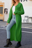 Casual Simplicity Solid Turndown Collar Outerwear