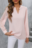 Elegant Solid Buttons V Neck Tops