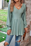 Sweet Simplicity Solid V Neck Tops