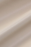 Sexy Solid Backless Fold V Neck A Line Dresses
