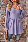 Sweet Simplicity Solid V Neck Tops