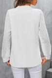 Elegant Solid Buttons V Neck Tops
