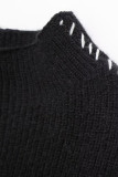 Casual Street Solid Patchwork O Neck Tops