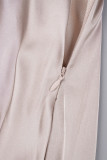 Elegant Solid High Waist Type A Solid Color Bottoms