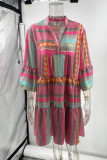 Casual Not Positioning Printed V Neck Printed Dress Dresses