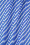 Casual Striped Patchwork Turndown Collar Tops