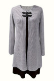 Casual Color Block Contrast O Neck A Line Dresses