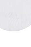 Sexy Solid Fold U Neck Tops