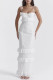 Sexy Celebrities Solid Lace U Neck Sling Dress Dresses