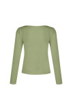 Casual Simplicity Solid V Neck Tops