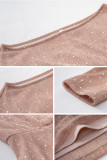 Elegant Solid Sequined Off the Shoulder Wrapped Skirt Dresses