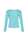 Casual Simplicity Solid V Neck Tops