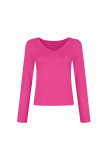Casual Simplicity Solid V Neck Tops